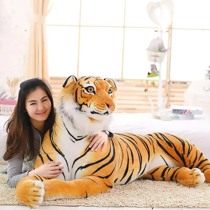 30-110CM High Quality Giant White Tiger Stuffed Toy Baby Lovely Big Size Tiger Plush Doll Soft Pillow Children Christmas Gift - Baby World