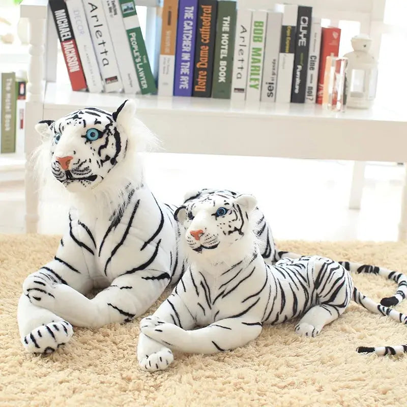 30-110CM High Quality Giant White Tiger Stuffed Toy Baby Lovely Big Size Tiger Plush Doll Soft Pillow Children Christmas Gift - Baby World