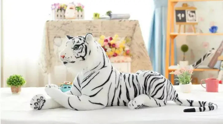 30-110CM High Quality Giant White Tiger Stuffed Toy Baby Lovely Big Size Tiger Plush Doll Soft Pillow Children Christmas Gift - Baby World