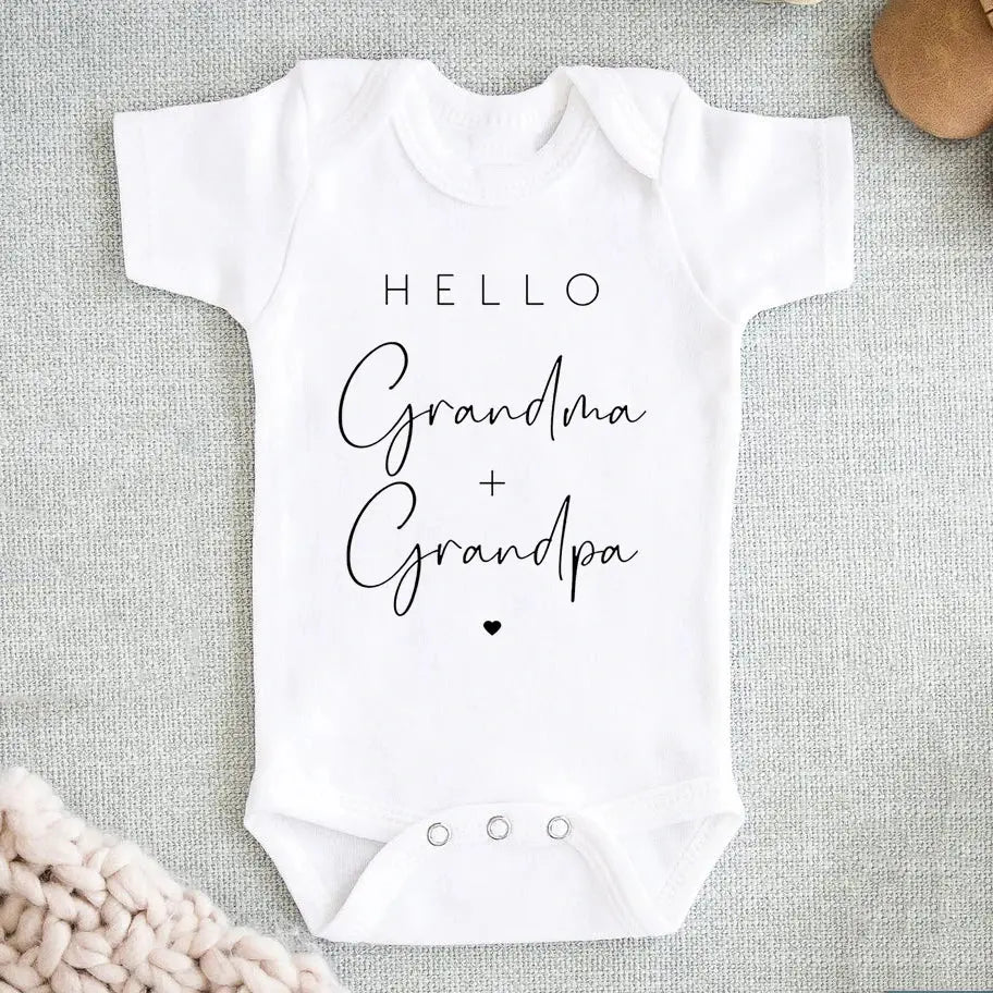 Hello Uncle/Auntie Short Sleeve Baby Romper - Baby World