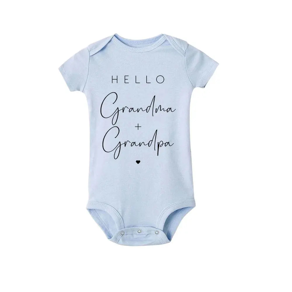 Hello Uncle/Auntie Short Sleeve Baby Romper - Baby World