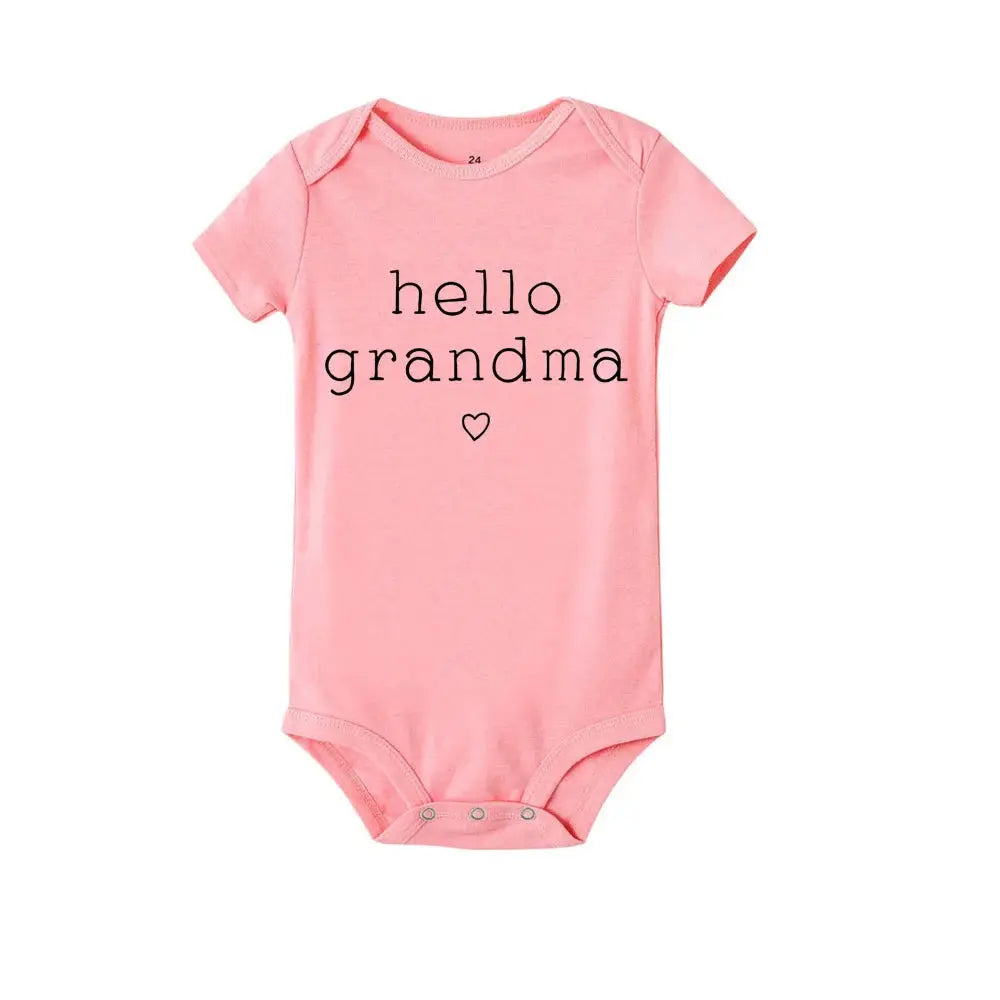 Hello Uncle/Auntie Short Sleeve Baby Romper - Baby World