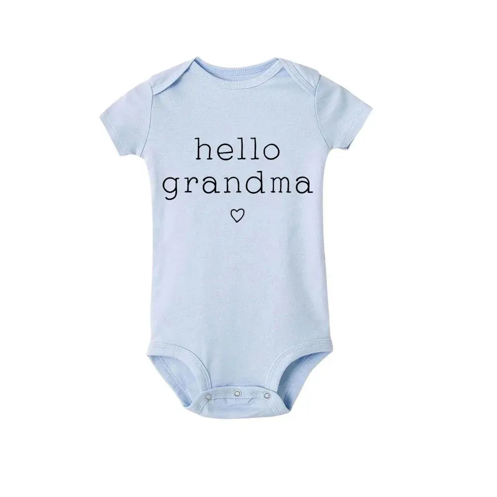 Hello Uncle/Auntie Short Sleeve Baby Romper - Baby World