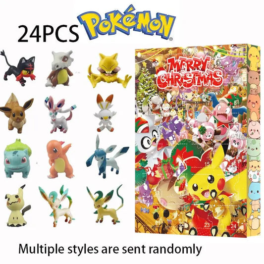 Pokemon Christmas Advent Calendar 24Pcs/Box Pikachu Figure For Kid Box Gift Juguetes Surprise Toy For Children 2024 Navidad Gift - Baby World