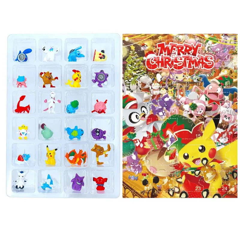 Pokemon Christmas Advent Calendar 24Pcs/Box Pikachu Figure For Kid Box Gift Juguetes Surprise Toy For Children 2024 Navidad Gift - Baby World