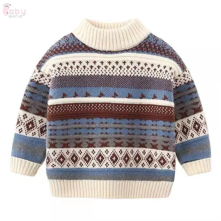 Boy Thickened Head Wool Shirt Baby Sweater Baby World