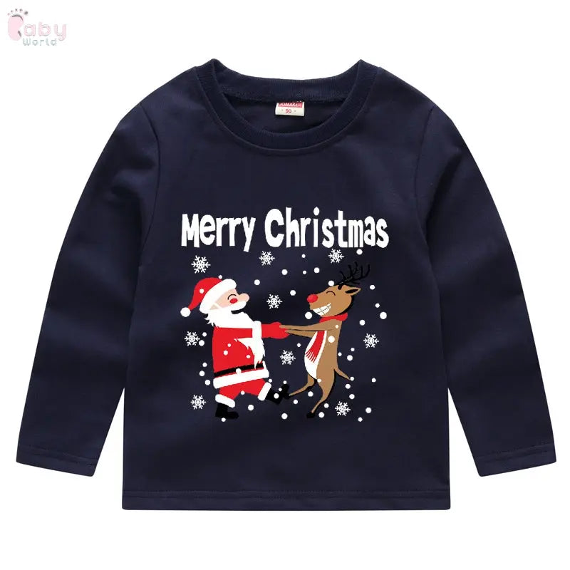 Children's Fashion Sweater Bottoming Christmas Shirt Baby World