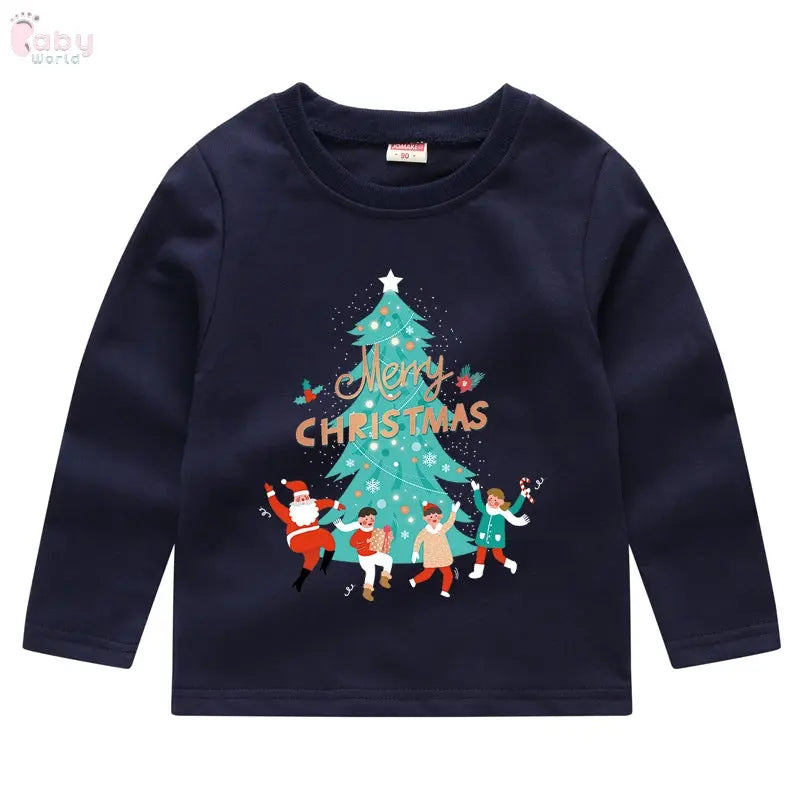 Children's Fashion Sweater Bottoming Christmas Shirt Baby World
