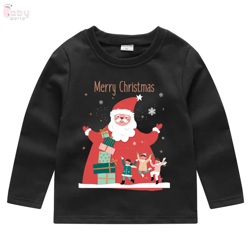 Children's Fashion Sweater Bottoming Christmas Shirt Baby World