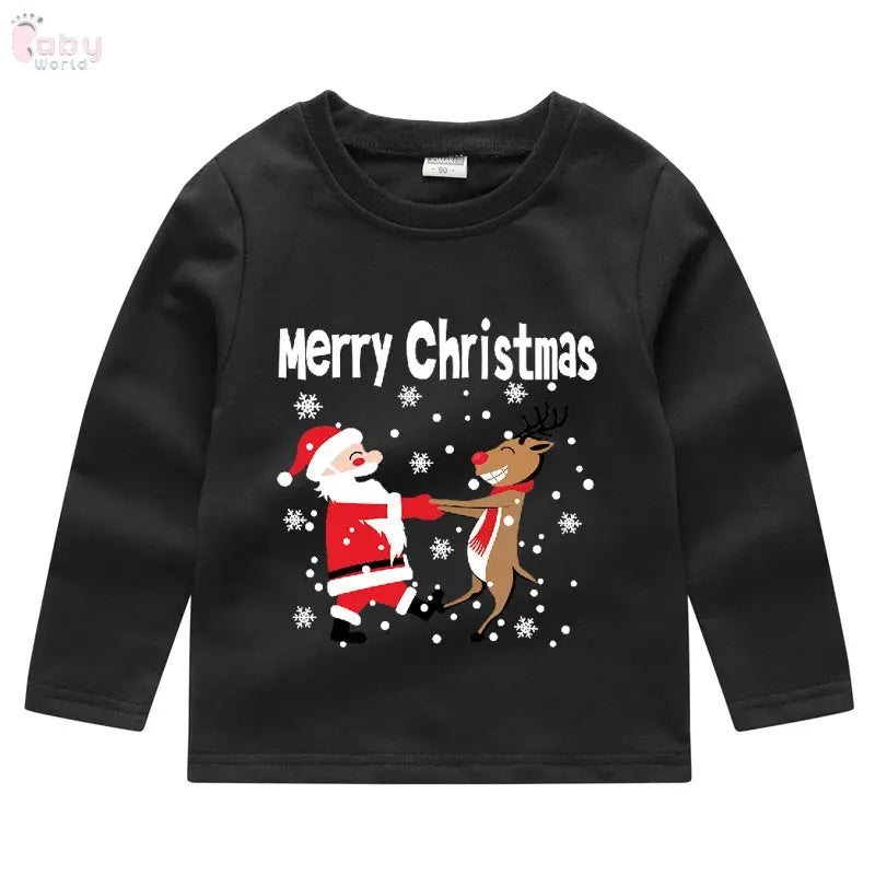 Children's Fashion Sweater Bottoming Christmas Shirt Baby World
