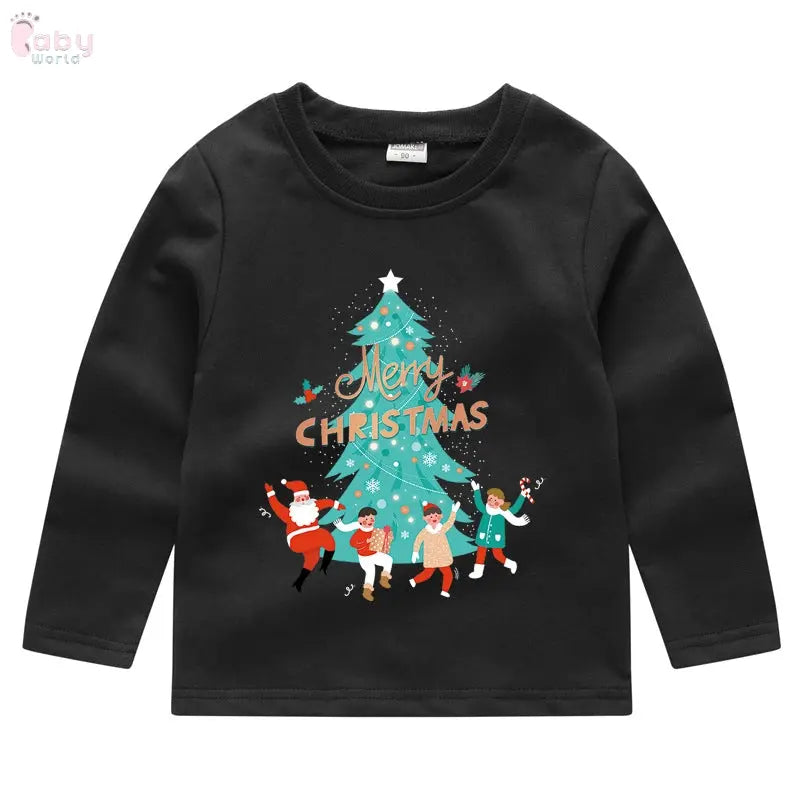Children's Fashion Sweater Bottoming Christmas Shirt Baby World