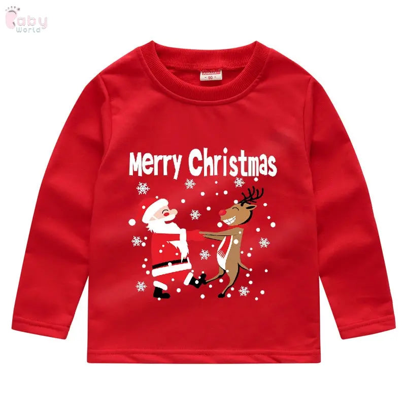 Children's Fashion Sweater Bottoming Christmas Shirt Baby World