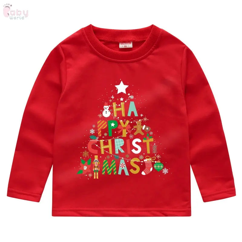 Children's Fashion Sweater Bottoming Christmas Shirt Baby World