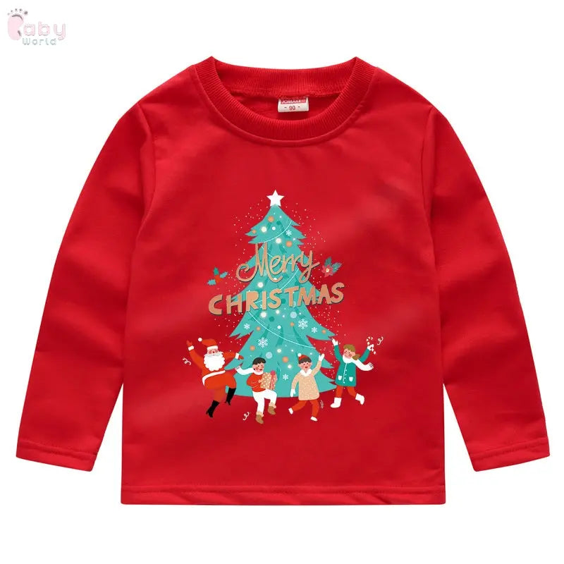 Children's Fashion Sweater Bottoming Christmas Shirt Baby World
