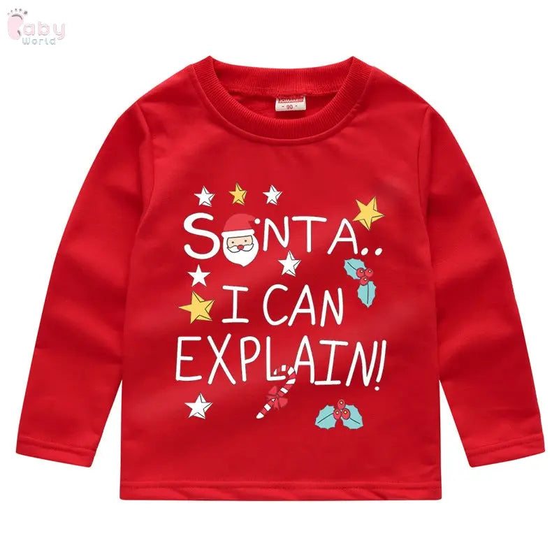 Children's Fashion Sweater Bottoming Christmas Shirt Baby World