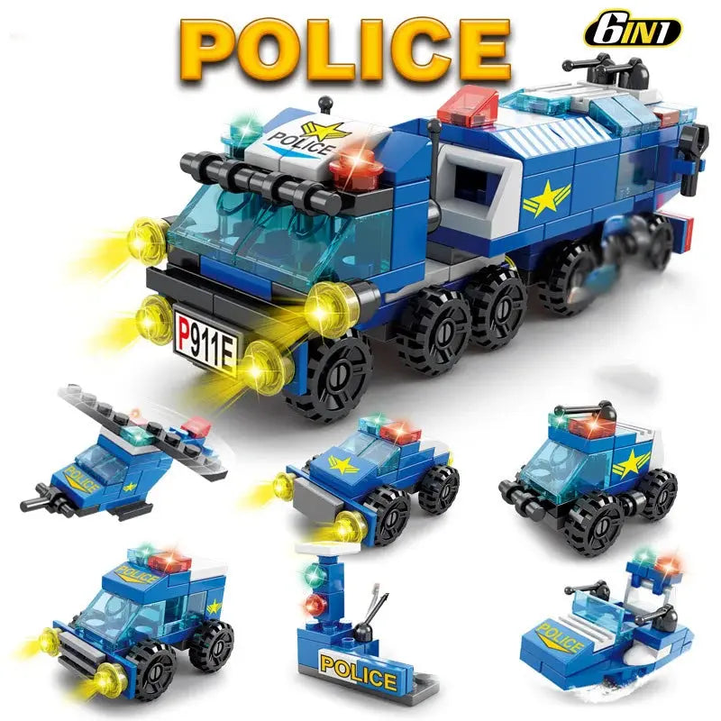 City Police Patrol Car Model Figure Blocks Educational Construction Lego Toys For Children Gift - Baby World