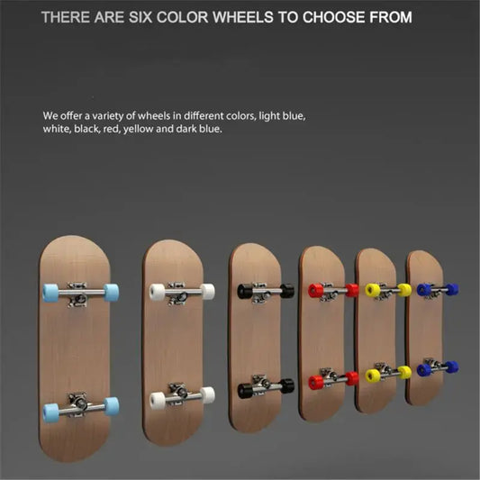 Finger SkateBoard Wooden Fingerboard Toy Professional Stents Finger Skate Set Novelty Gift - Baby World