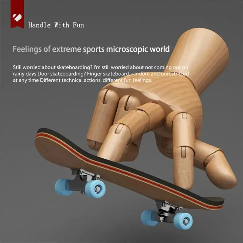 Finger SkateBoard Wooden Fingerboard Toy Professional Stents Finger Skate Set Novelty Gift - Baby World
