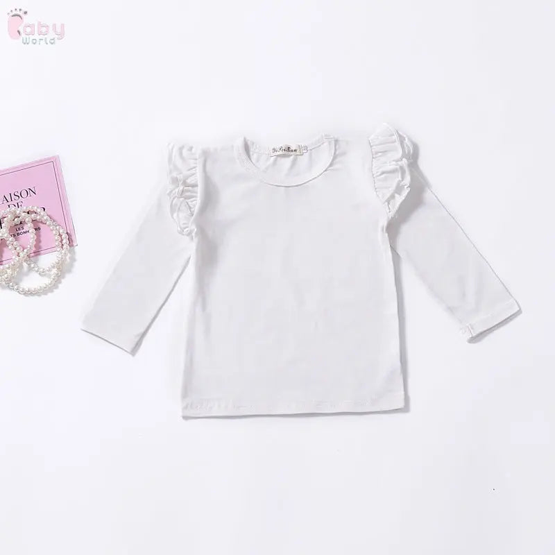Girls' cotton long sleeve T-shirt Baby World
