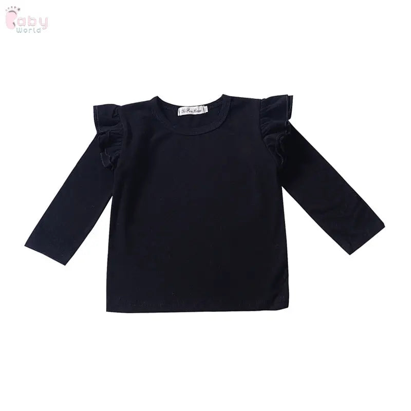 Girls' cotton long sleeve T-shirt Baby World