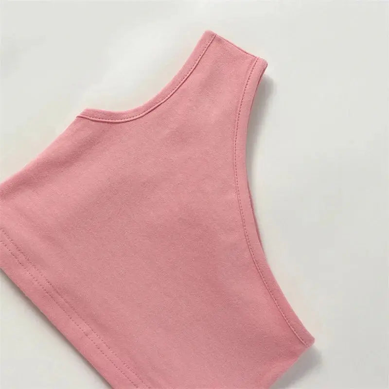 Lioraitiin 2Pcs One Shoulder Sleeveless Baby Tank Tops Shorts Set - Baby World
