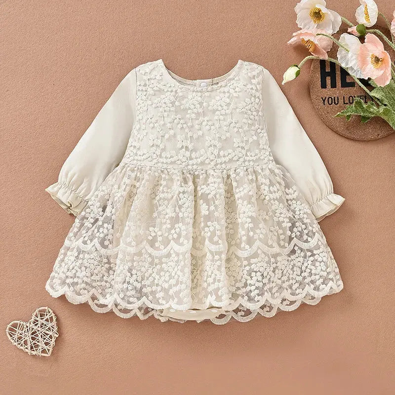 Lioraitiin Baby Girls Lace Ruffle Dress Long Sleeve - Baby World