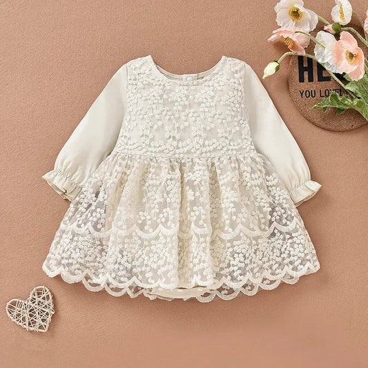Lioraitiin Baby Girls Lace Ruffle Dress Long Sleeve - Baby World