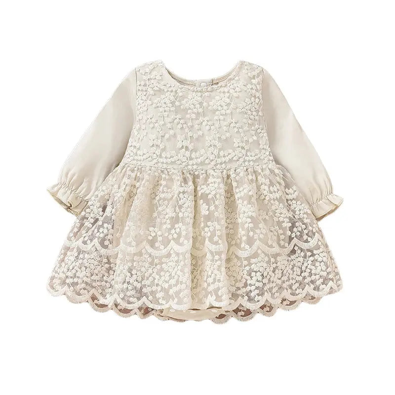 Lioraitiin Baby Girls Lace Ruffle Dress Long Sleeve - Baby World
