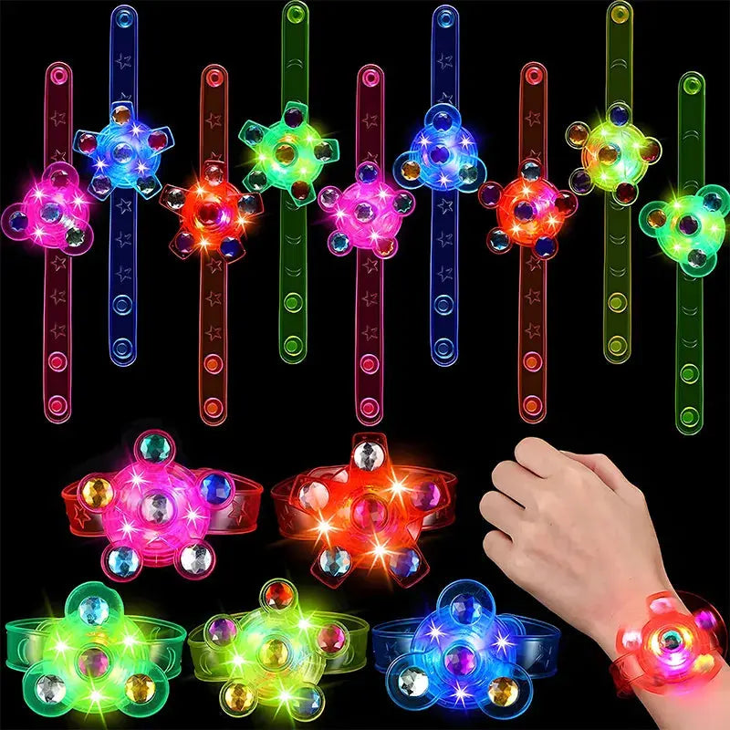 Luminous Rotating Gyro Bracelet Children Toy Light Kid Birthday Gift Guest Giveaways Christmas Halloween Gifts Carnival Toy - Baby World
