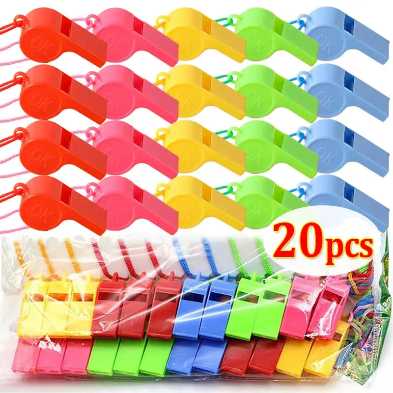 Mini Whistle With Rope Children Kids Sports Football Soccer Rugby Cheerleading Fans Cheer Whistles Birthday Party Gifts Favors - Baby World