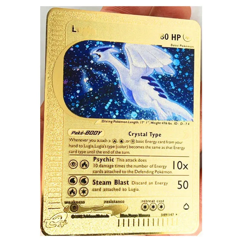 Pokemon 27 Styles New GX MEGA Gold Metal Card Super Game Collection Anime Cards Toys for Children Gift - Baby World