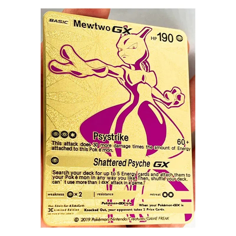 Pokemon 27 Styles New GX MEGA Gold Metal Card Super Game Collection Anime Cards Toys for Children Gift - Baby World