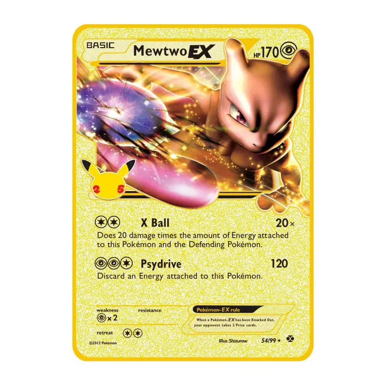 Pokemon 27 Styles New GX MEGA Gold Metal Card Super Game Collection Anime Cards Toys for Children Gift - Baby World