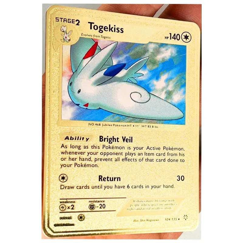 Pokemon 27 Styles New GX MEGA Gold Metal Card Super Game Collection Anime Cards Toys for Children Gift - Baby World
