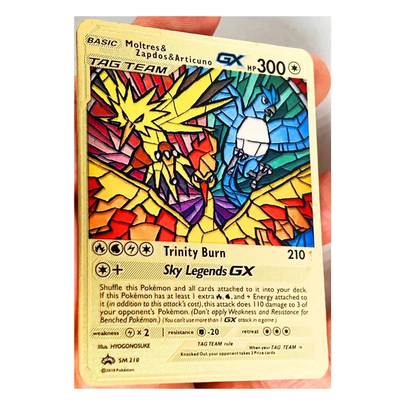 Pokemon 27 Styles New GX MEGA Gold Metal Card Super Game Collection Anime Cards Toys for Children Gift - Baby World