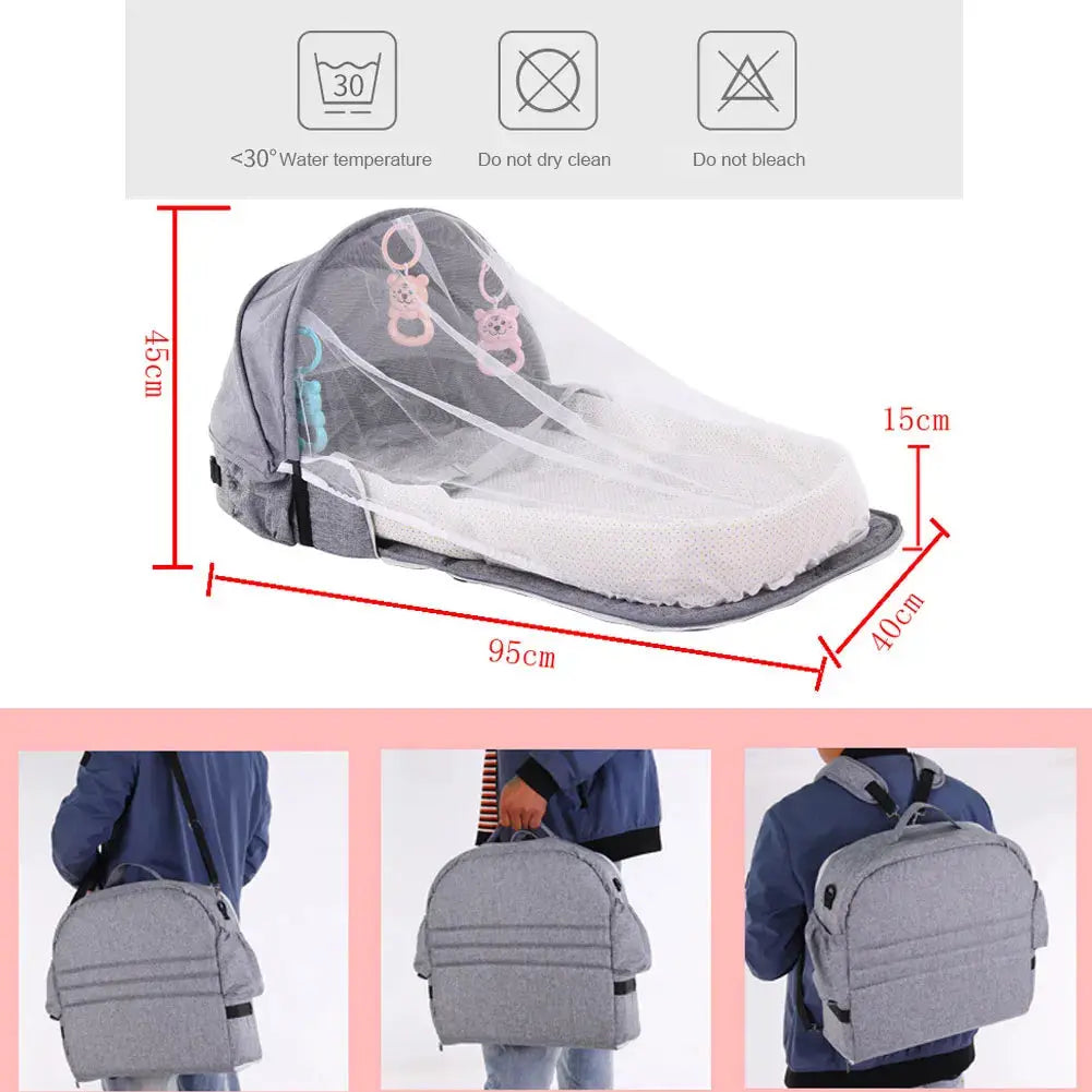 Portable Baby Travel Crib with Mosquito Net Baby World