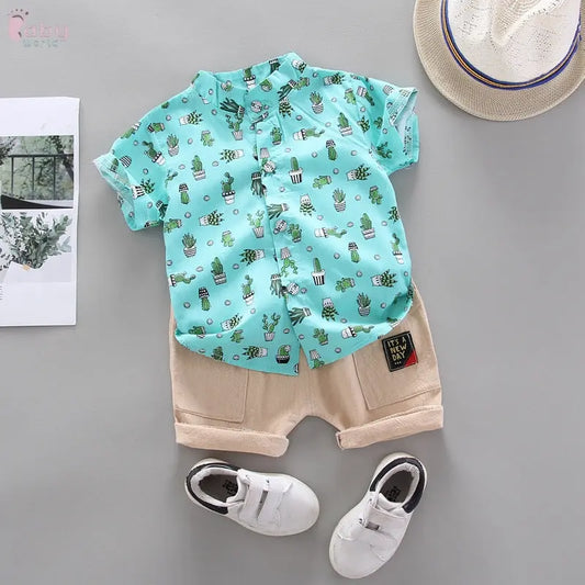 Printed boy shirt cactus top Baby World