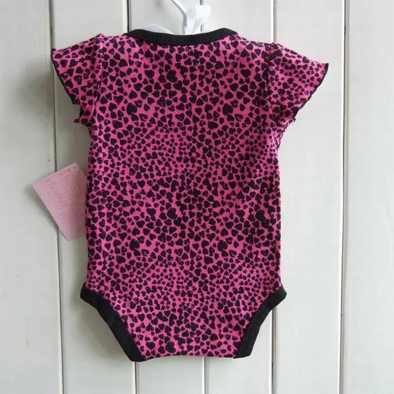 Skull Summer Infant Kids Girls Clothing Sets Bodysuits +Tutu Skirt + Headband 3 Piece Suits Leopard Baby Girl Clothes Baby World
