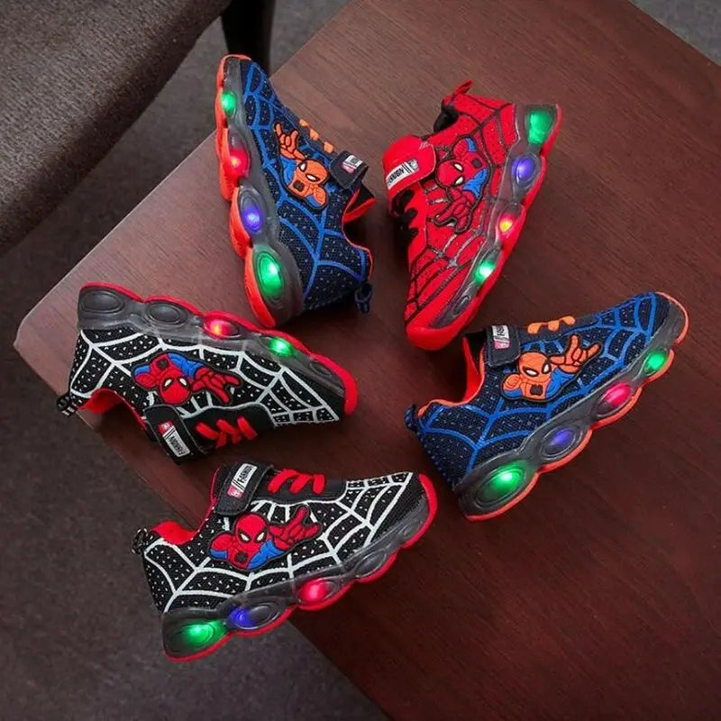 Spiderman Led Light Up Sports Kids Running Shoes - Baby World