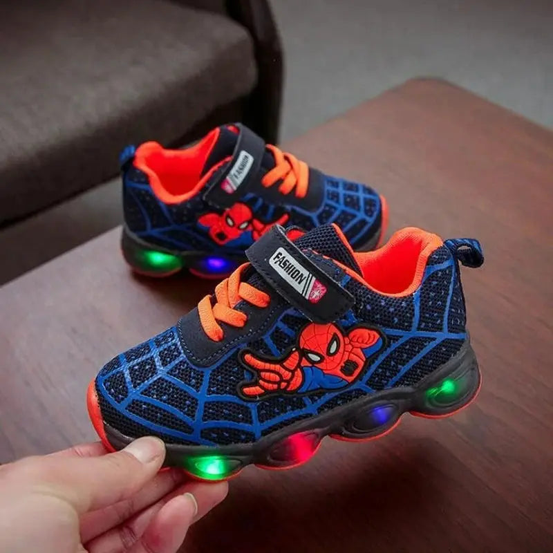 Spiderman Led Light Up Sports Kids Running Shoes - Baby World