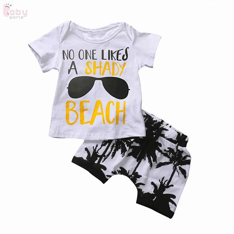 Two-piece printed T-shirt shorts Baby World