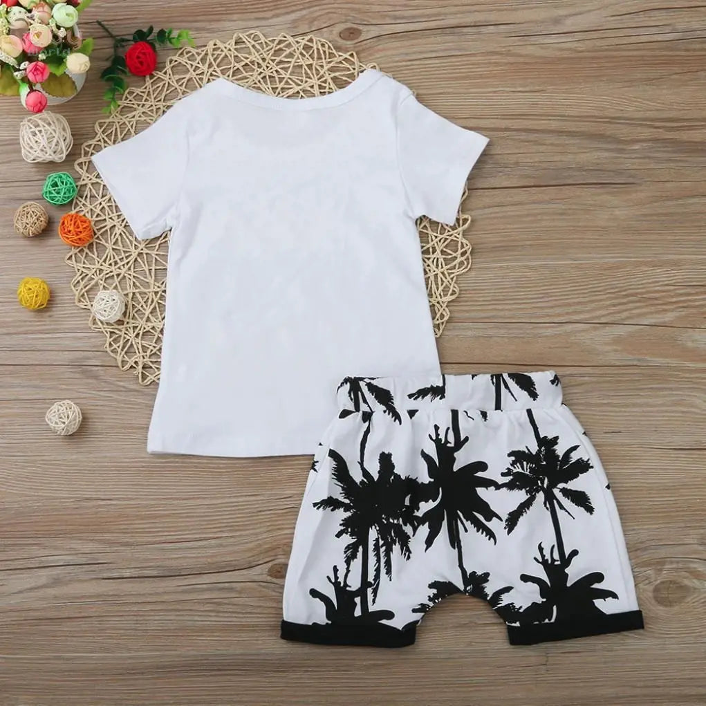 Two-piece printed T-shirt shorts Baby World