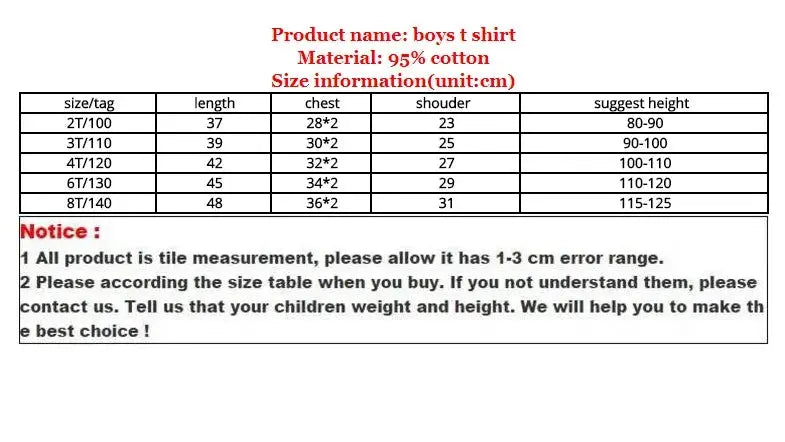 V-TREE Summer Baby Boys T Shirt Cartoon Car Print Cotton Tops Tees T Shirt For Boys Kids Children Outwear Clothes Tops 2-8 Year - Baby World