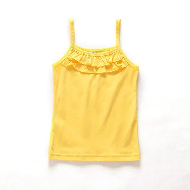 V-TREE Summer Girls T Shirt Cotton Sleeveless Garment T Shirt For Girls Tops Tees Outwear Baby Kids Clothes Designer - Baby World