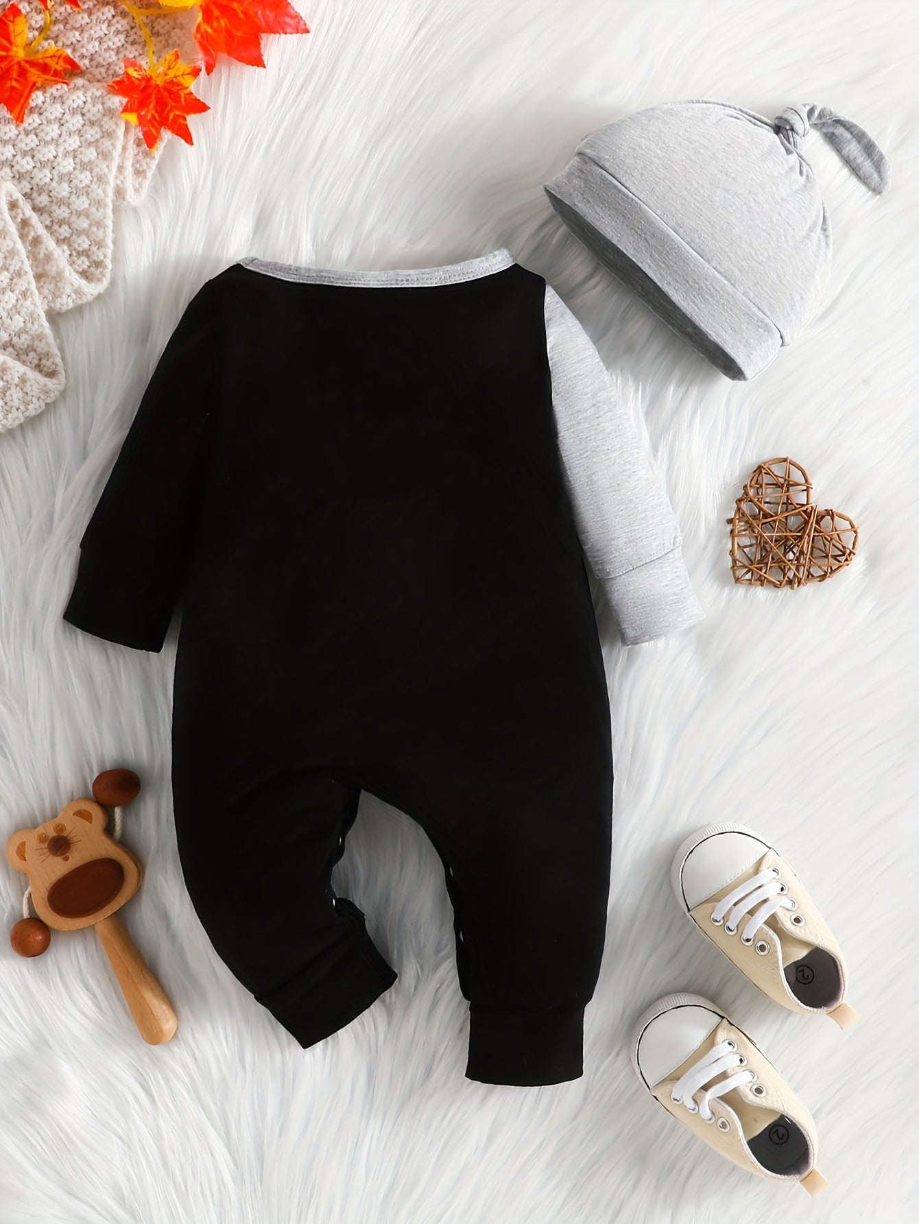 Boys Stylish DADDY & ME Print Long Sleeve Hoodie & Trousers Set