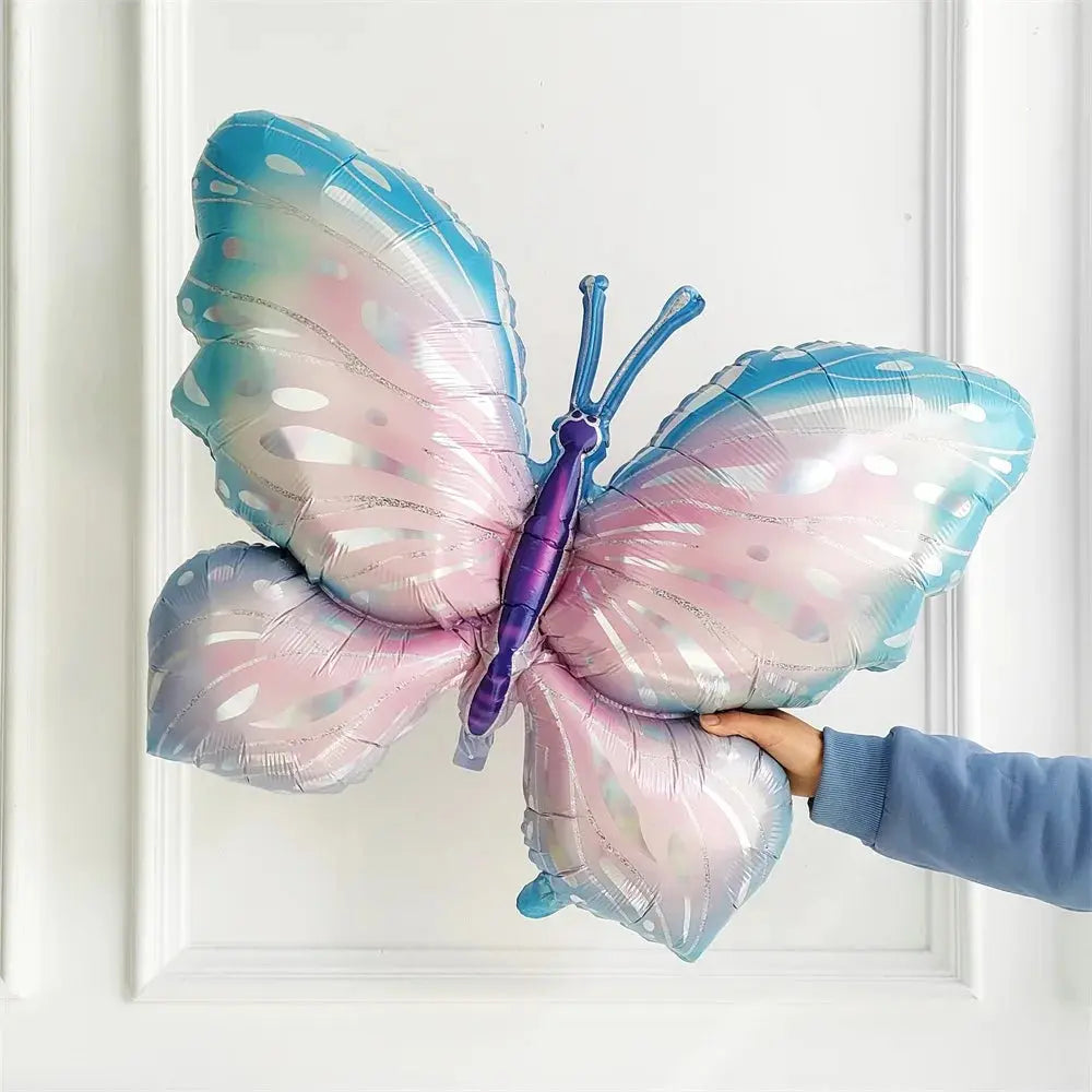 10pcs New Products Gradual Pink Butterfly Foil Balloon 40inch Purple Cream Digital Balloon Baby Shower Birthday Party Decoration - Baby World