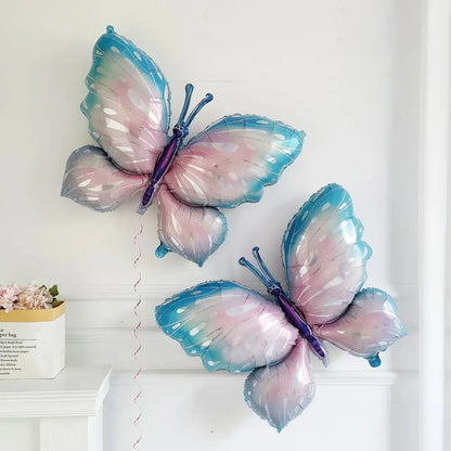 10pcs New Products Gradual Pink Butterfly Foil Balloon 40inch Purple Cream Digital Balloon Baby Shower Birthday Party Decoration - Baby World