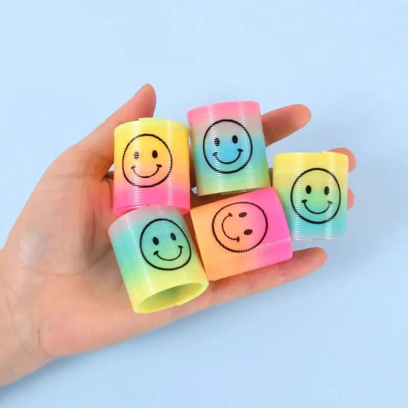 12Pcs Rainbow Magic Springs Circle Toys for Children Birthday Party Favors Giveaway Gifts Baby Shower Pinata Fillers Christmas - Baby World