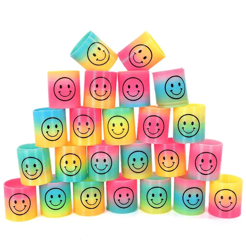 12Pcs Rainbow Magic Springs Circle Toys for Children Birthday Party Favors Giveaway Gifts Baby Shower Pinata Fillers Christmas - Baby World