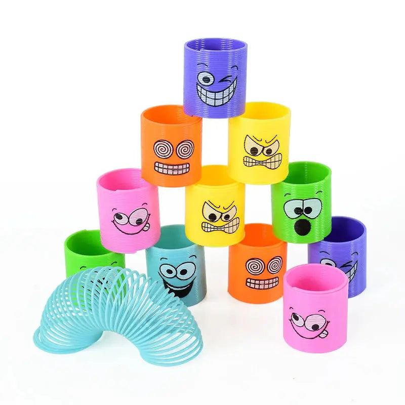 12Pcs Rainbow Magic Springs Circle Toys for Children Birthday Party Favors Giveaway Gifts Baby Shower Pinata Fillers Christmas - Baby World